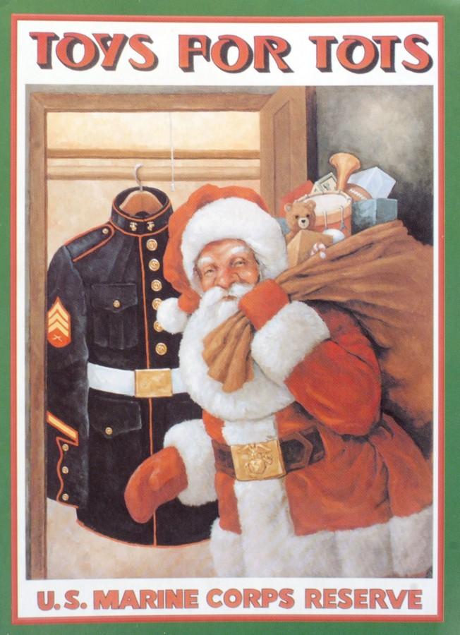  A card promotes the Marines Corps Toys for Tots programs that was strated by Col. John Hampton 1947.  (smd) 2004