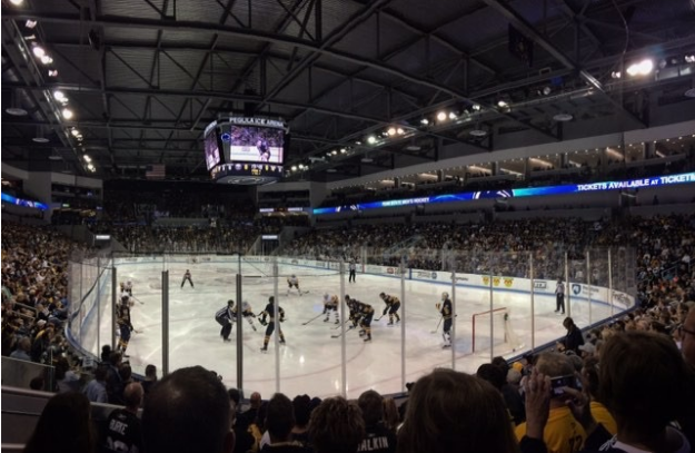 The Pittsburgh Penguins and the Buffalo Sabres took to the ice in the second-ever NHL preseason game held at Pegula Ice Arena. (Photo Credit: Austin Ehrensberger)