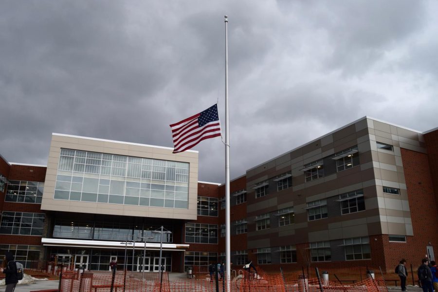 On Friday, February 16, two days after the shooting at Marjory Stoneman Douglas High School, the flag at State High sits at half mast in honor of the lives lost. 
