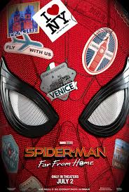 The Spider-Man: Far From Home movie poster promoting Sony and Marvel’s last collaboration on the Spider-Man character in film before renogtiations began.