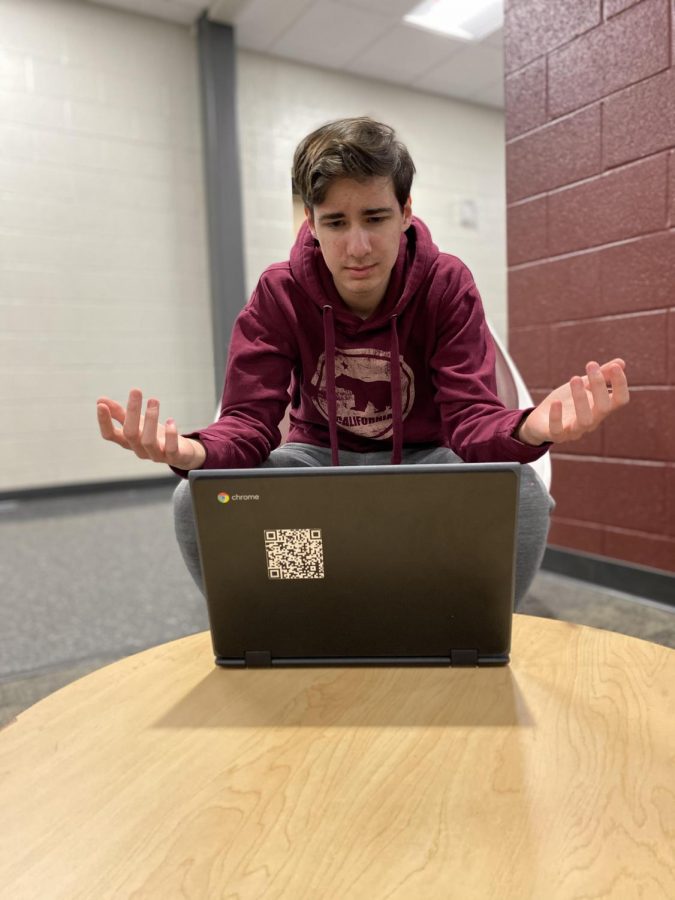 Reece Steidle, freshman, is stressed about which classes he will choose for the upcoming school year. With so many choices and limited time to make those choices, it can be hard to actually know what you want to take. 