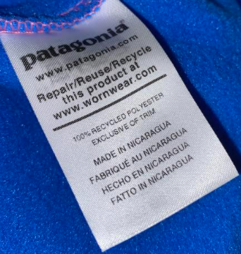 Patagonia uses recycled materials to try to be as sustainable as they can. 