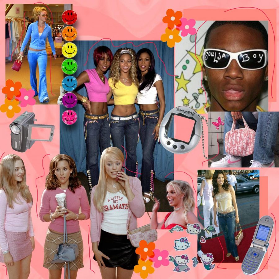 A‌ ‌collage‌ ‌of‌ ‌a‌ ‌variety‌ ‌of‌ ‌2000s‌ ‌trends‌ and icons ‌that‌ ‌have‌ ‌reemerged.‌ ‌ ‌
