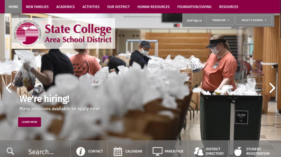 Pictured on Nov. 9, a large banner photo on scasd.org encourages viewers to seek more information about the district’s job openings, including substitute positions. Upon clicking the maroon “Learn More” button, viewers are directed to a site from which they can scroll through job listings and apply.