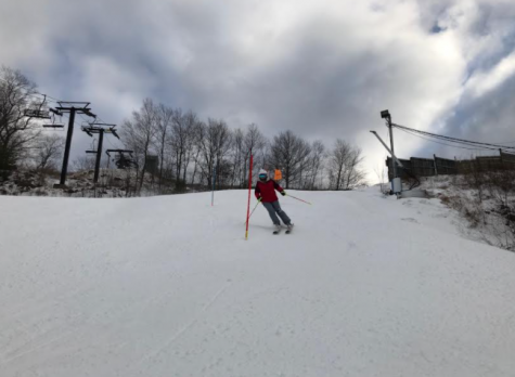 A skier at Tussey Mountain. The ski area is beloved among State College locals, and is a common recreational area during the winter time. 