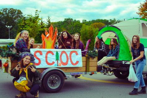 State High Outing Club at the 2021 Homecoming parade with their first ever float on Thursday, Sept. 30. 