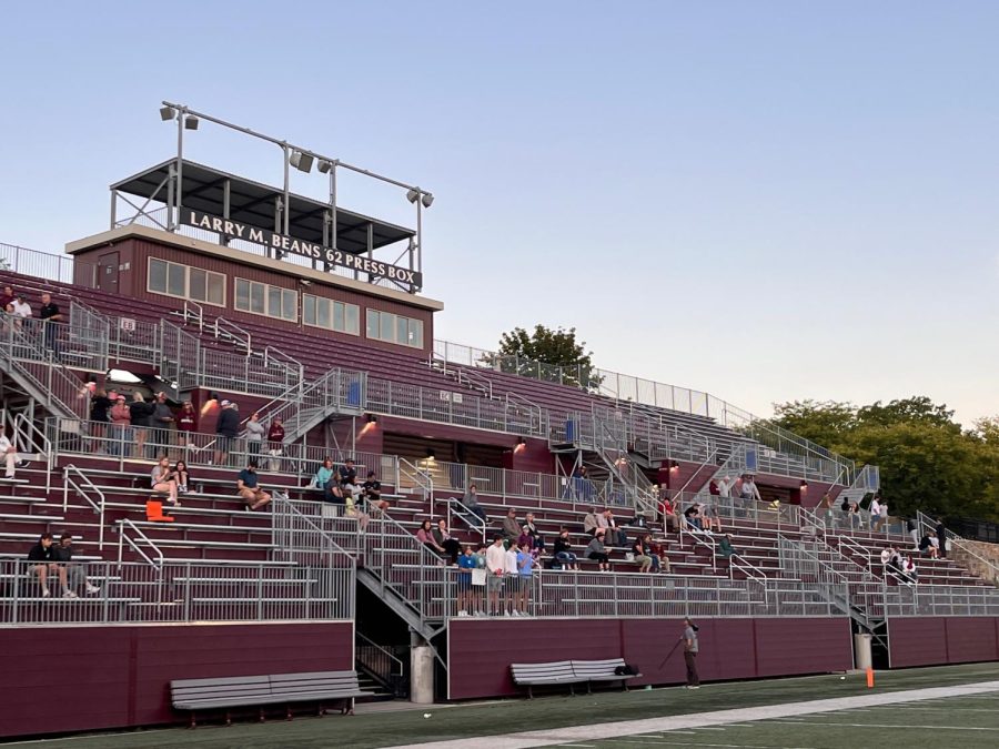 An image of Memorial Field’s stands during the field hockey varsity team game against Carlisle. 
