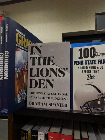 Photo of “In The Lions’ Den” by Graham Spanier at Barnes and Nobles. 
