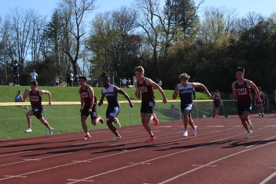 State+High+Goes+Head+to+Head+With+Chambersburg+in+the+Boys+100m+Sprint.