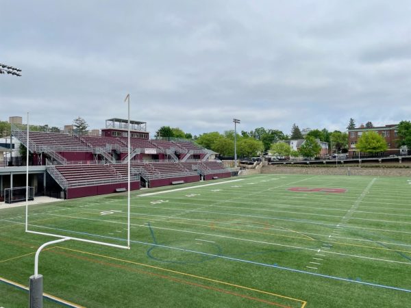 Memorial Field, where notable athletic alumni such as Larry Johnson Jr. and Matt Rhule played during their time on the Little Lions football team. 