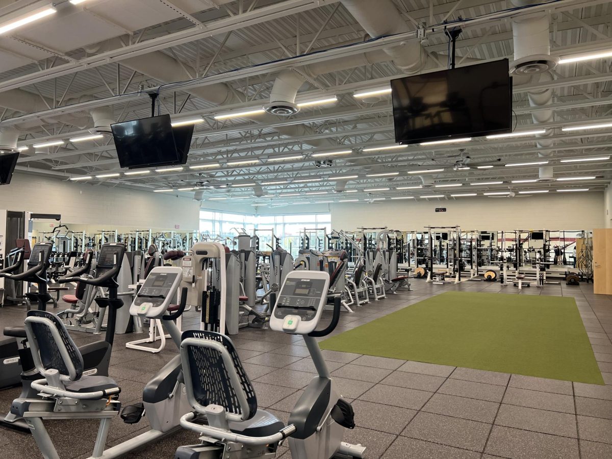 The Fitness Center awaits for the students to get to work. 