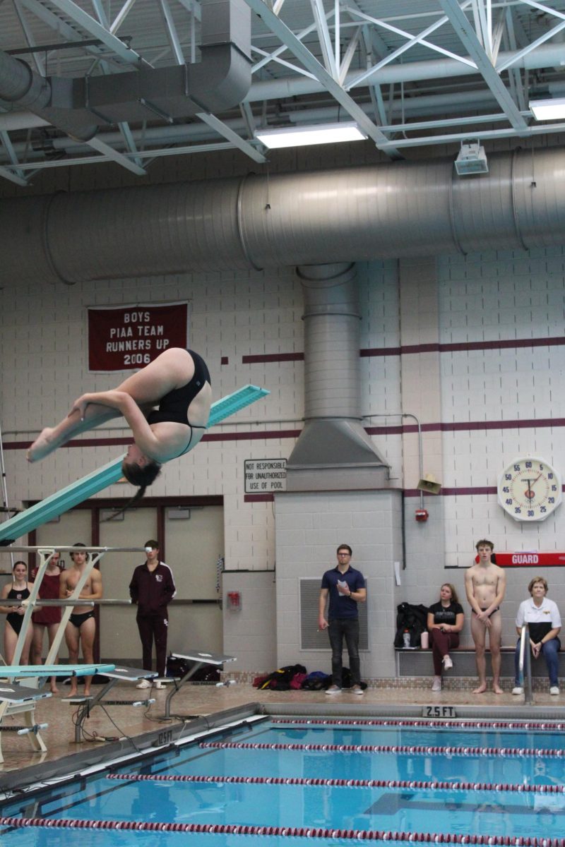 Tassia St. Pierre in the one meter diving