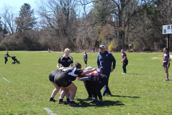 State High Girls Rugby team at the scrimmage. Mar 24. Photo courtesy of Lily Geuther. 