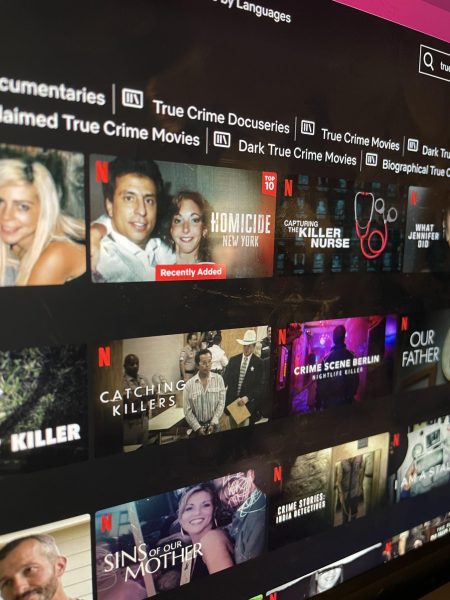 Options for True Crime on Netflix. Photo taken by Nubah.