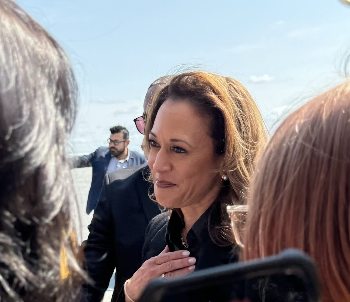 Audience view of Kamala Harris. Photo courtesy of Amber Conception