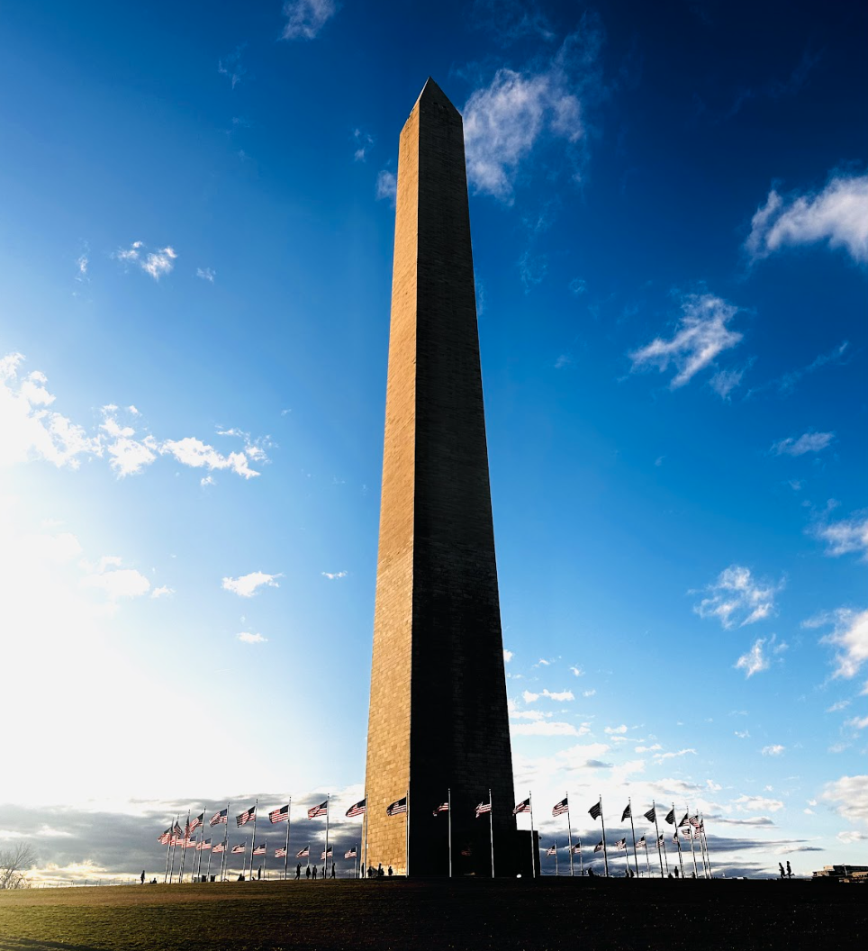 The Washington Monument guards over the nation’s capital before Joe Biden's State of the Union address in March 2024.