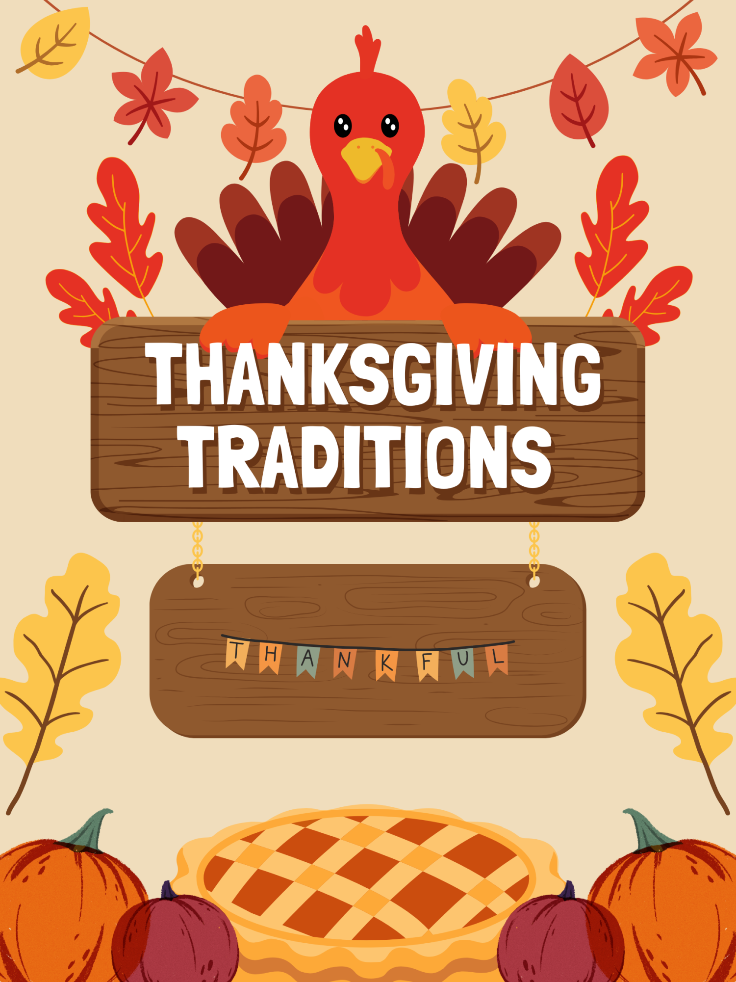 Thanksgiving poster created on Canva by Sarah Williams. 