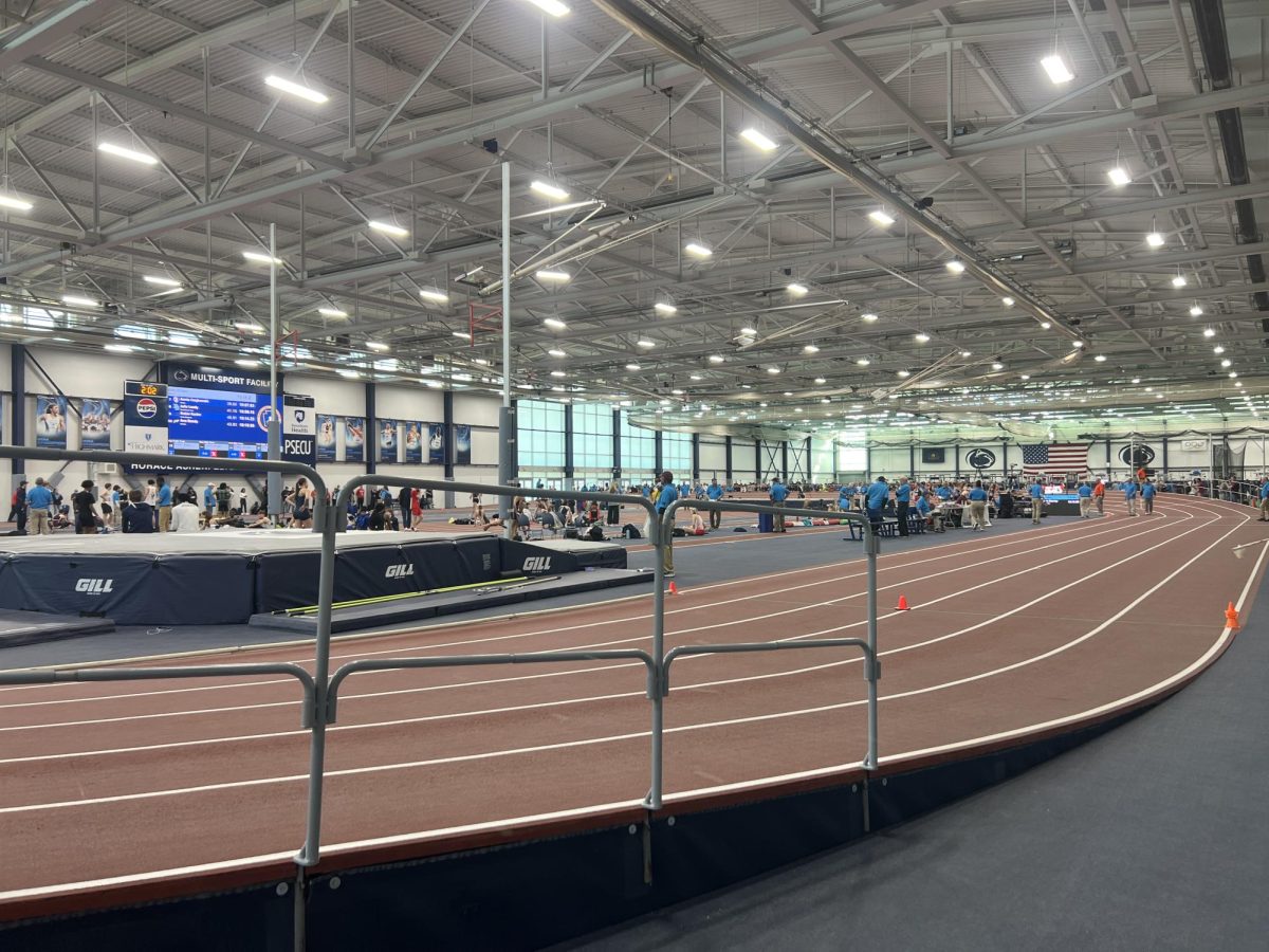 The track Inside the Penn State Multisport Indoor Facility.