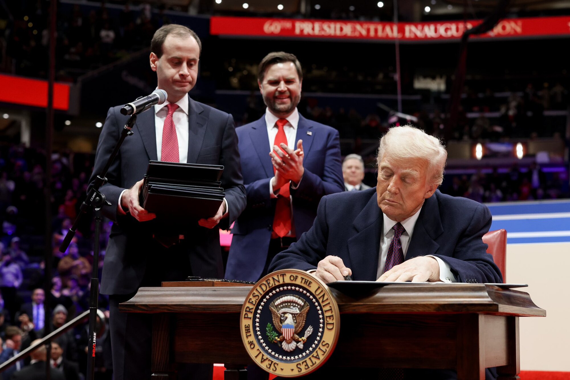 President Donald Trump signed 26 executive orders on his first day in office. Photo courtesy of Wikimedia Commons. 