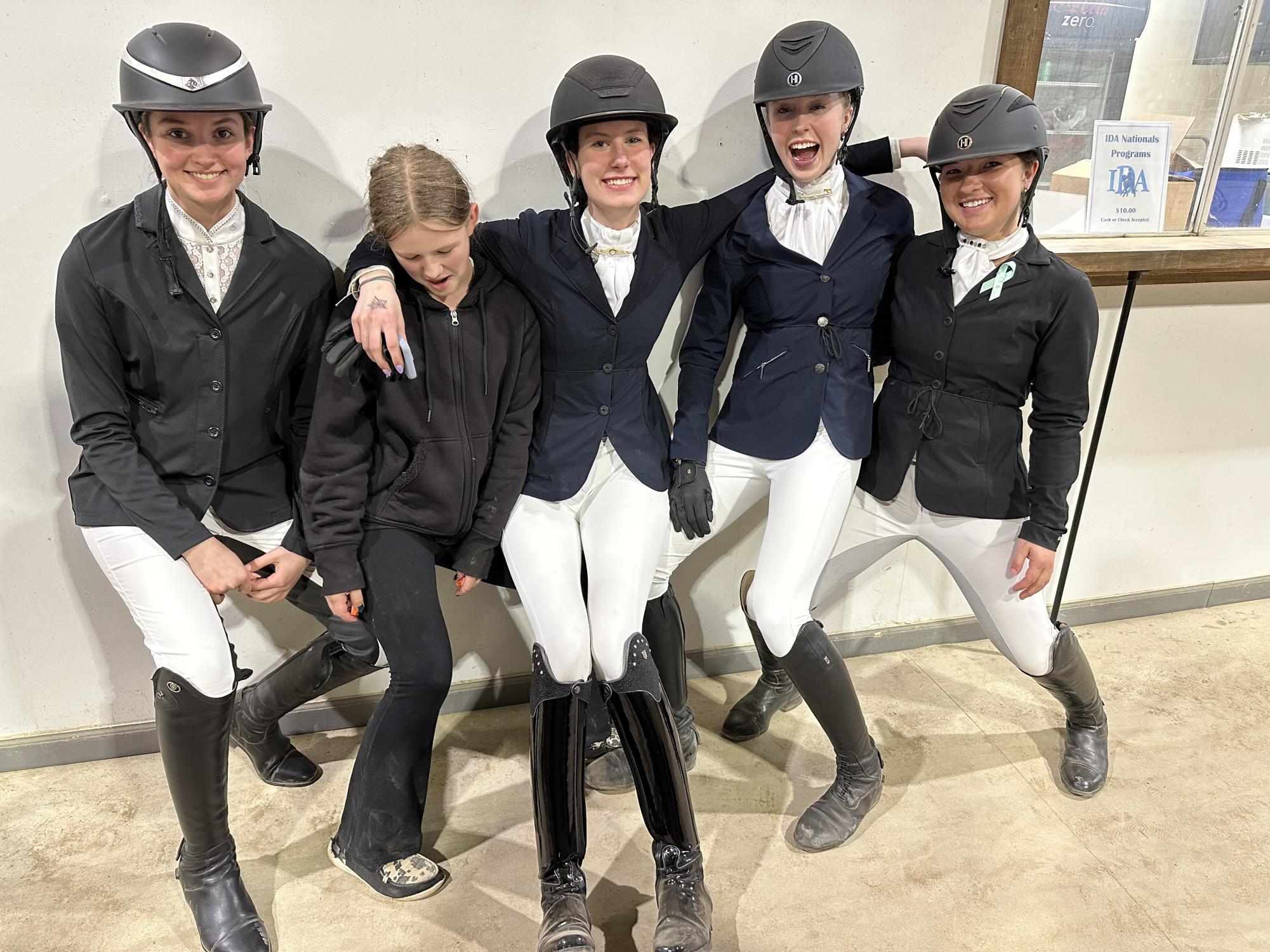 Group Photo at Equestrian National Championship. Photo courtesy of Maureen Kelliher. 