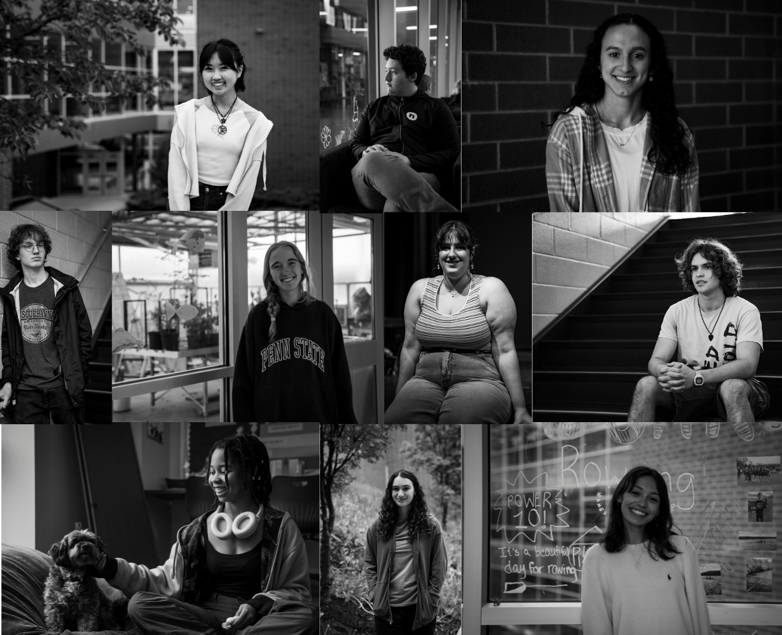 Photo collage featuring seniors from the class of 2025. Photos by Saige Adair. 