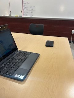 Student Cell Phone pictured in State High classroom. 