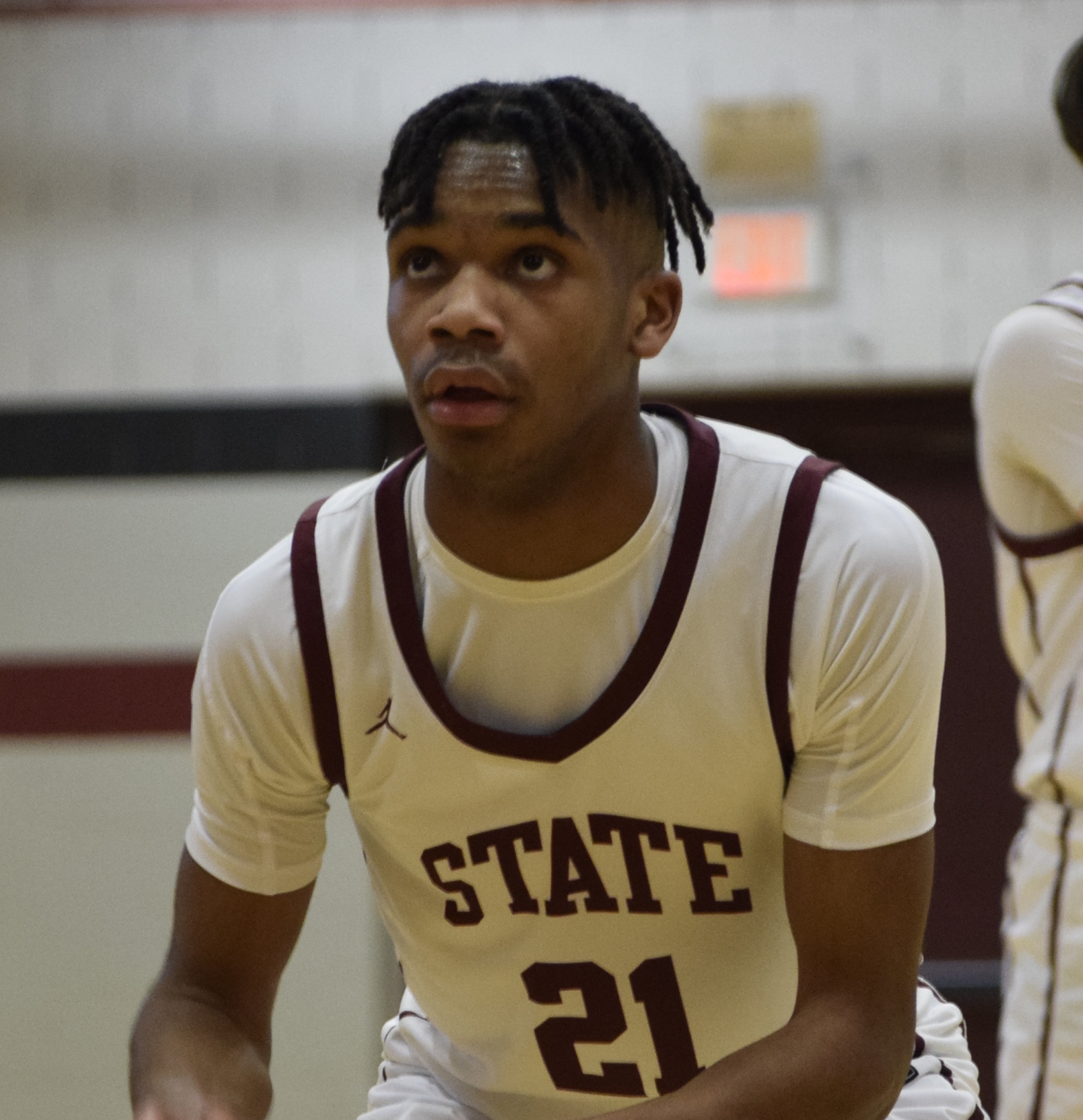 Star sophomore Micah James steps to the free throw line in a boys basketball game last season