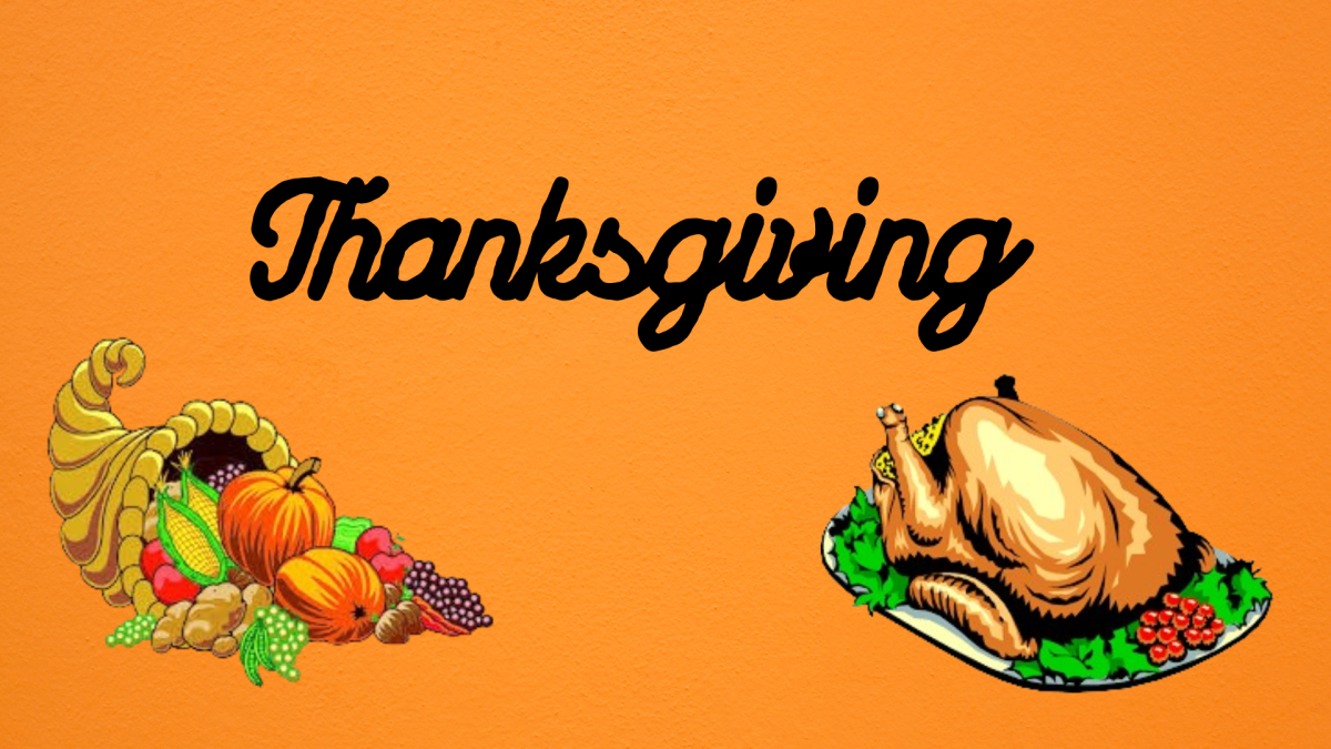 The Thanksgiving cornucopia and turkey are shown as crucial elements to a traditional holiday. 