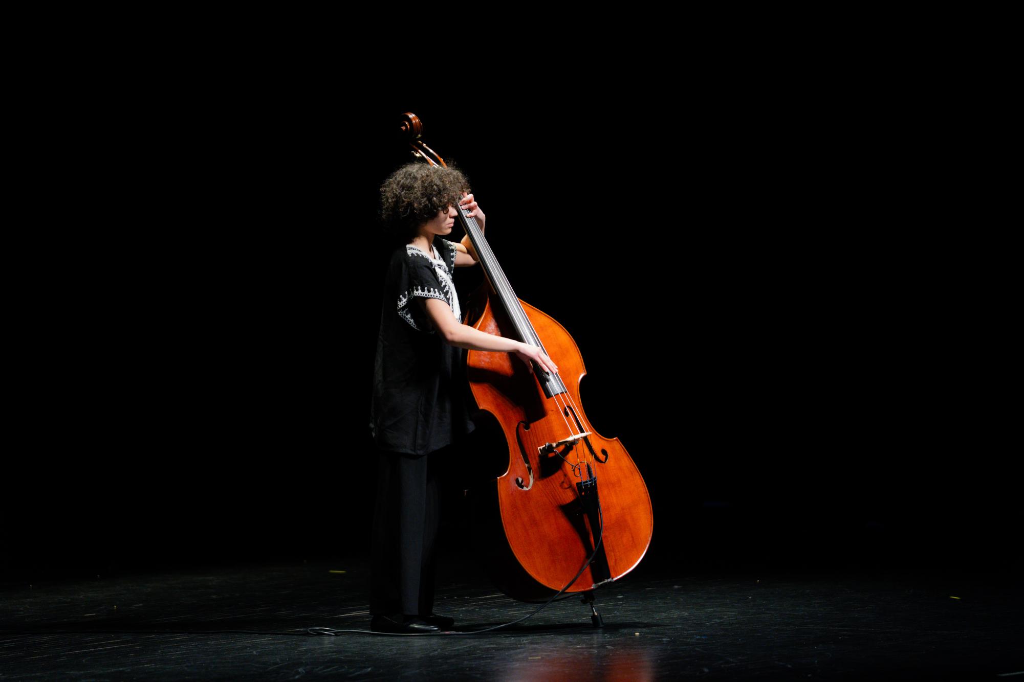 Junior Ranya Ounaies Carpenter performs during the Lift Every Voice student showcase.
