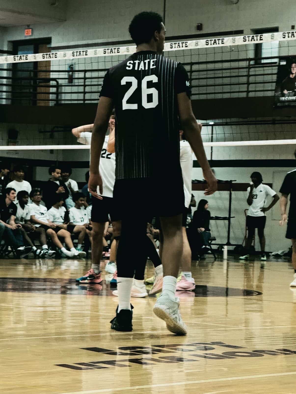Middle blocker Daeshawn Hardison takes the floor against CD East. Photo courtesy of Anonomy_photography.