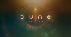 Promotional image of the "Dune: Part Three" title card.