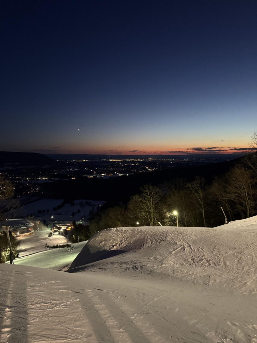 A scenic view of the slopes of Tussey Mountain overlooks the night sky of State College. Photo courtesy of Robbie Jeanmenne.
