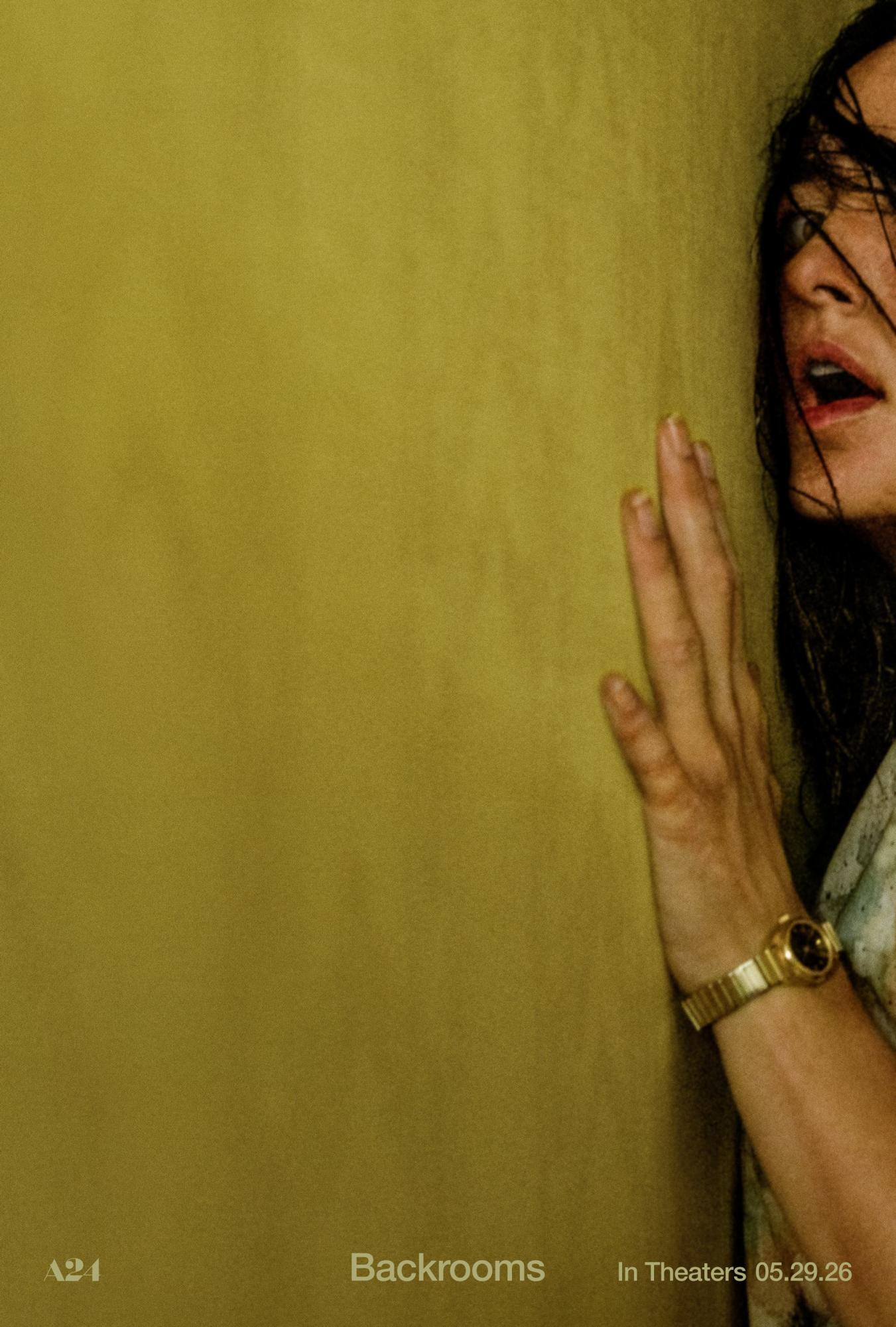 A24 "Backrooms" movie poster promotes the impending release. Photo courtesy of A24.