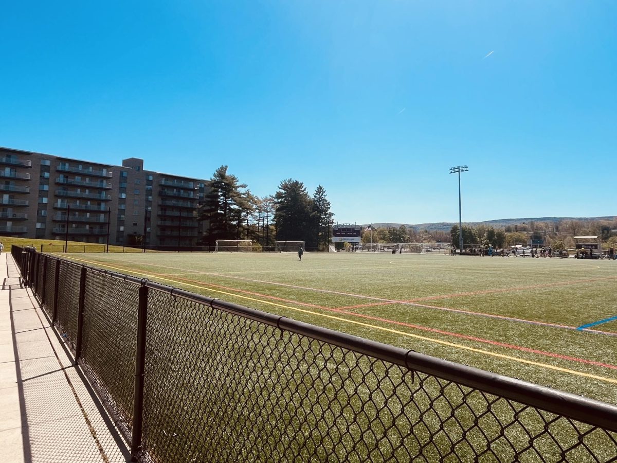 A picture of the Girls Lacrosse team's home field shortly after the game had ended. 

