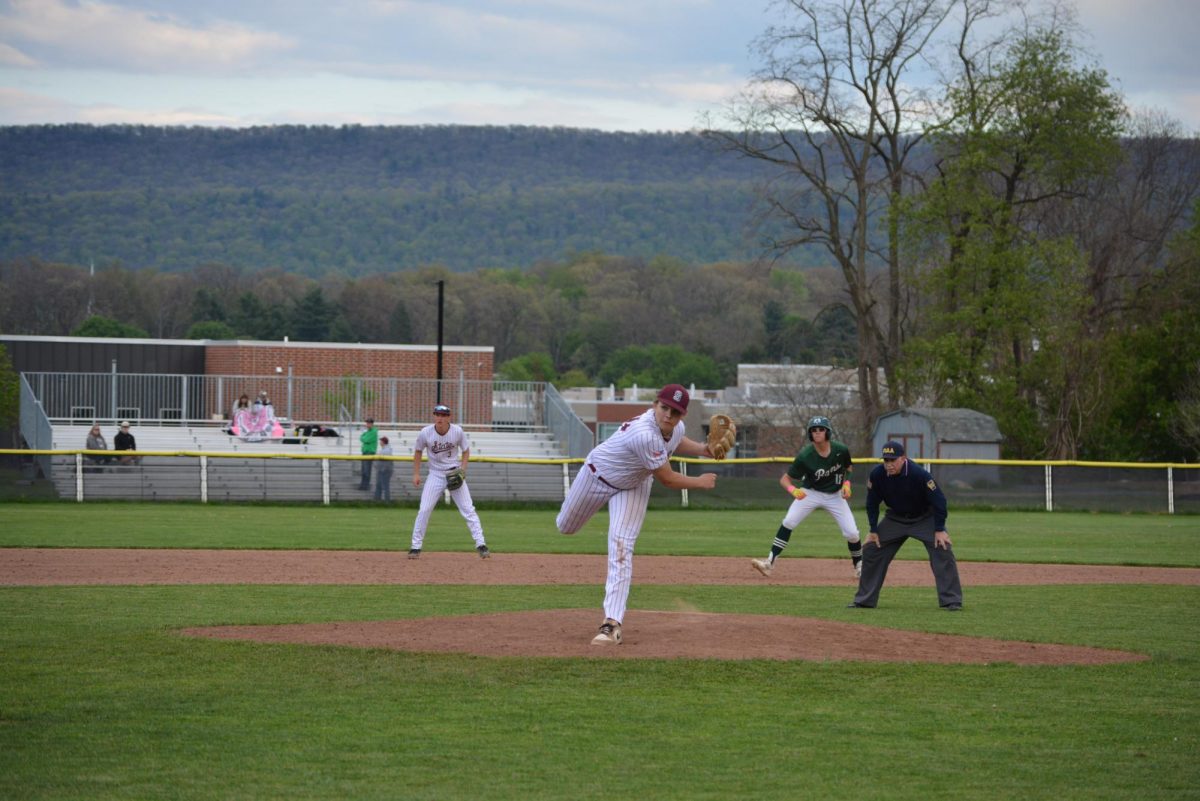 Sophomore pitcher Michaell Yourey throws a pitch. “Cody Norman had the biggest impact on me this season because being one of the pitchers, he helped me find my moves and let me settle in and feel like one of the guys on the team,” Yourey said.