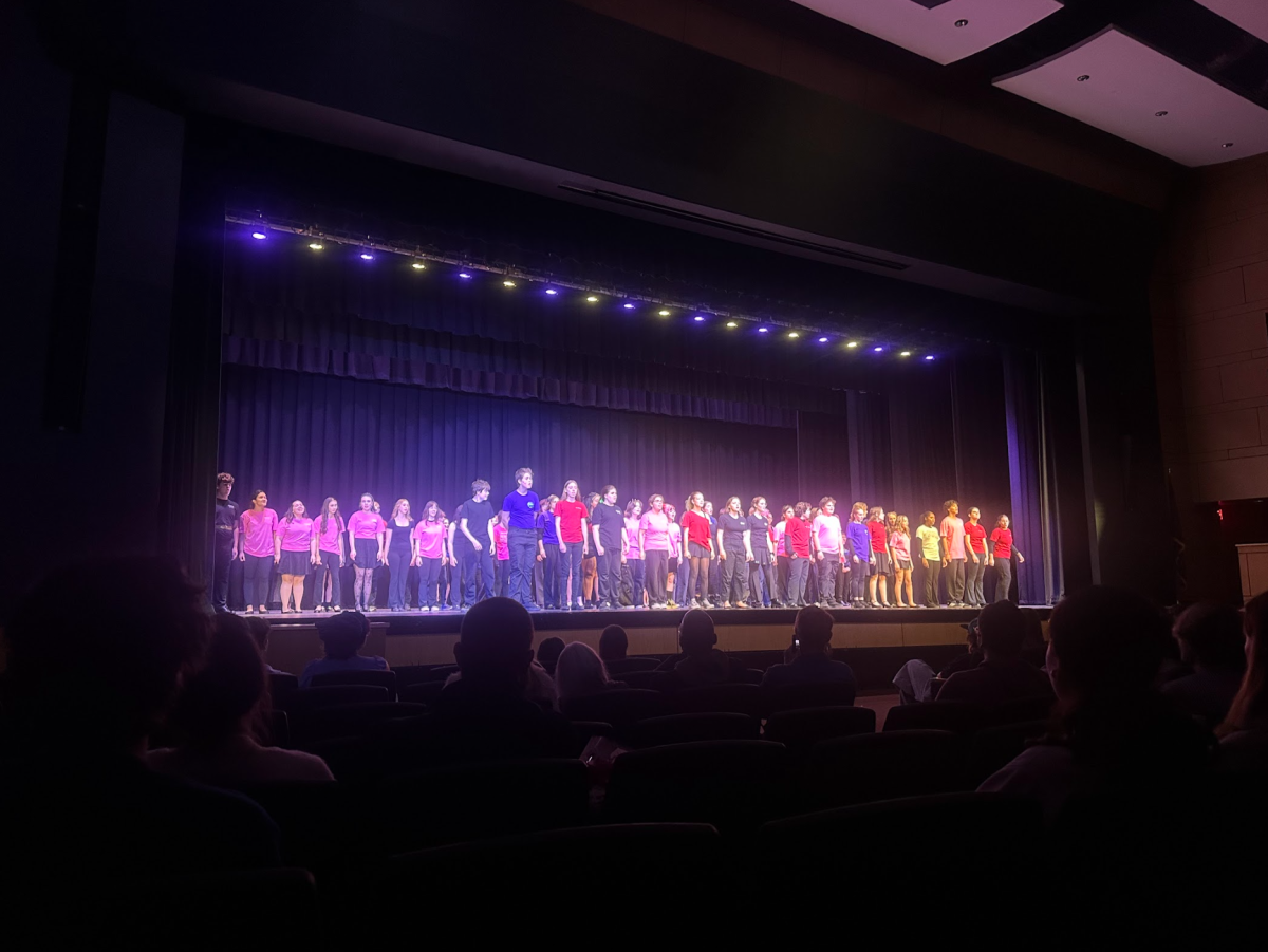 In the PAC, State High Thespians perform “You Will Be Found” from “Dear Evan Hansen," directed by seniors Eliza Marcovitch and Hannah Smith. 