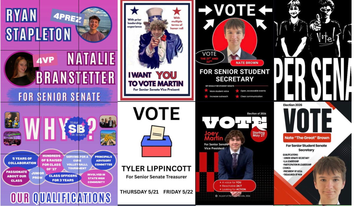Social media campaigns from students in the running for Senate.